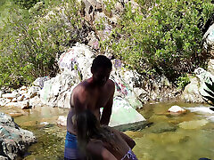 Public Sex By The Water Ended in Facial