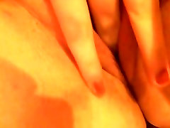 Wet Fingers In boobs showing in publik place Close Up