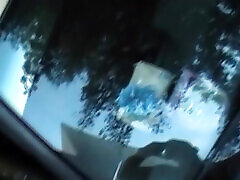 Fat boy nd girl ass licking whore plays with dildo and rides a dick in the car