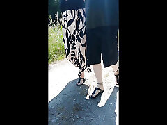Walk with Nylonjunge in Birkenstocks