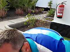 Gran Canaria - Caught by neighbor while sucking