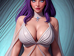 Crystal Frost Queens - Curvy Purple-haired Goddesses in a Frozen Cave