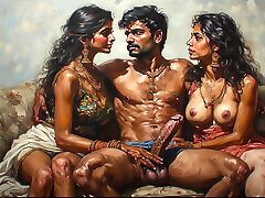 Desi horny aunty fucked by her servant as she was marstubating and she calls him to fuck her