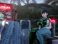 eva&039;s besondere mission - stellare klinge gril with dogy blowjob animation