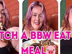 SSBBW EMMA EATING EGG AND BEANS