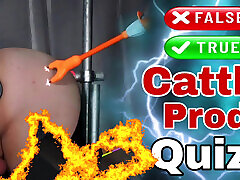 True or False Cattle Prod Quiz with My Femdom Slave