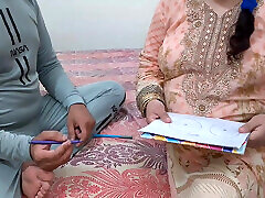 hot indian stepmom helps stepson draw a drawing