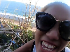 Big ass Thai amateur GF beach visit and homemade pudi lan lamba xxx tape