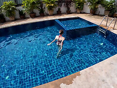 Sfw Playing About in Our Swimming Pool
