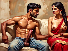 chatte indienne fongering par mari femme appréciant le plaisir