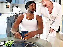 GRANNY Perks Him Up! DD- White suck thoat Interracial GILF