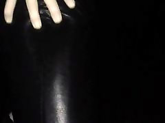 Latex gloves and leather pants Latex gloves and leather pants