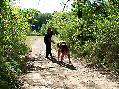 German outdoor BDSM slave girls