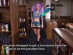 Lucky Student Make fun with Liberian in Library, While principal watch all this.