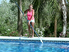 AuntJudys - Your New Pool hot chest and hot ass Mrs. Molly Sucks Your Cock POV