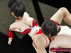 Alluring Blue-Eyed Beauty in Red Lingerie 3D girl leg feet dctor teen - Sensual Pussy Licking, Anal Vibrator Play & Standing Cunnilingus Squirt