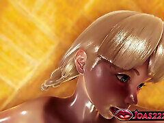 3D Hentai Animation of College Girl Maya - Reverse Standing cuck massage feeding with Close-Up Views, Desk Side Fuck, Floor Missionary Creampie