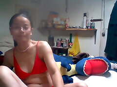 Japanese Teen Girl Hairy Pussy Fucking Dildo Fun