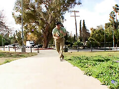 Teen sucks a mature cock instead of studying