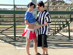 Young brunette gets fucked by a mature man