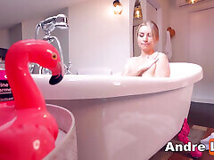 Juicy MILF Takes a Cock Bath Andre Love Porn on Stilts 4k