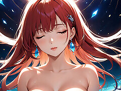 Inner Glow: a Beautiful Young Woman Radiating Soft Light