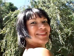 Big booty ebony gets BBC by the pool