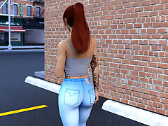 Jake Having Fun With Veronica In Public Place