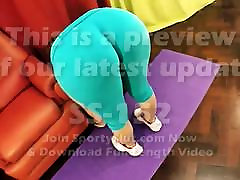 Amazing Big Round tied lesbian defloration euro twinks massage Cameltoe Stretching in Tight Lycra