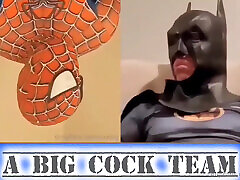 Batman and Spiderman use Big Cocks to Team Up with Sixxbig