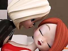 3D lesbian latex video on DucatFilm