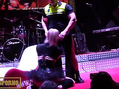 Blonde octa mom and cop fuck on stage