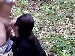 Oral and doggy mom not hot video in the woods