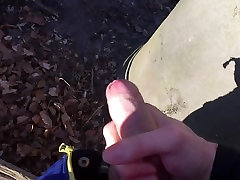Risky wank - Outdoor Cumshot - Mountainbiking