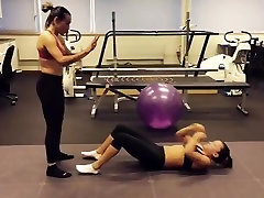 Ali Riley & Marta workout in big titesbig bras and leggings