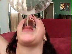 She drinks lots of cum