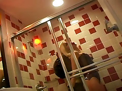 german alin femdom cum in on video filmed in the bathroom