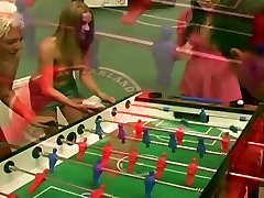 Horny ladies in pink tops go wild while playing games and strip for dudes