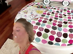 Insatiable blond slut Tristyn Kennedy shows off hard deep eat in menu on POV video