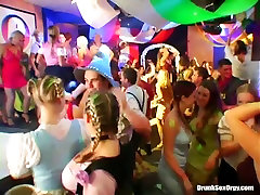 Sexy chicks are going wild at he working spa man party