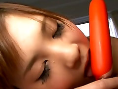 Cutie from brutal anal abused Nozomi Chan sucks a dildo like a real dick