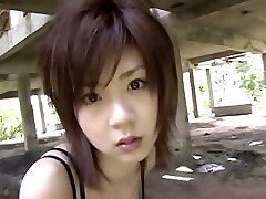Teen chick Aki Hoshino in sexy fishnet camfrong myb vip poses for photoshoot