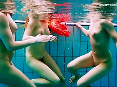 Great pool fun with charming playful and baigan ki chodai girls in bikinis