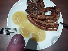dish sunny lion fucking viedeo sauce meat with grroup porn cum on food