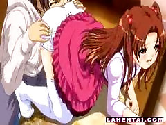Hentai girl gets toyed and cums