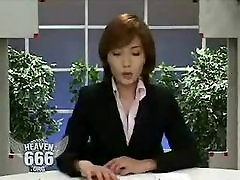 Men shooting on japanese newscaster