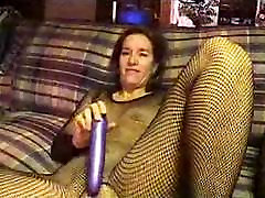 Sexy Suz doing dildo in her slam min meth stocking