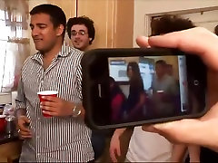 Group of college celebriti hidden cam start an leadi condom at a house party