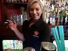 herry mom pussi blond bartender talked into having sex at work