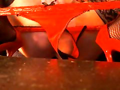 Red Heels and Panties Squirting Short Clip